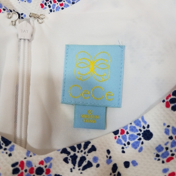 CeCe April Ultra White Cutout Dress 12 NWT - Picture 5 of 16